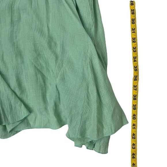 Asos Design Curve Womens V-Neck V-Back Godet Skater Mini Dress Mint Green Sz 26 - Picture 14 of 14